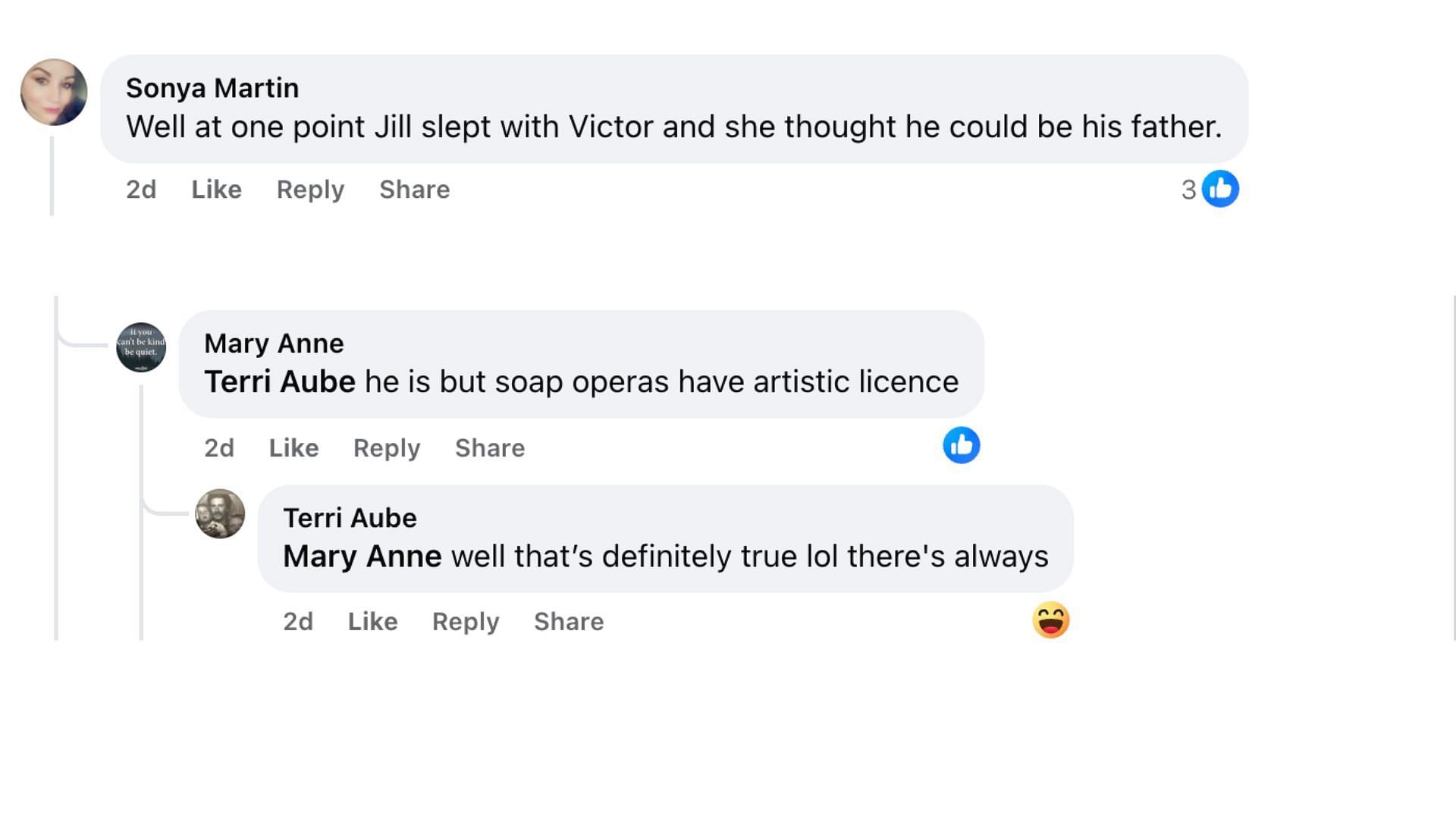 Screenshot from a Facebook post (Image via Facebook/@The Young & The Restless Official)